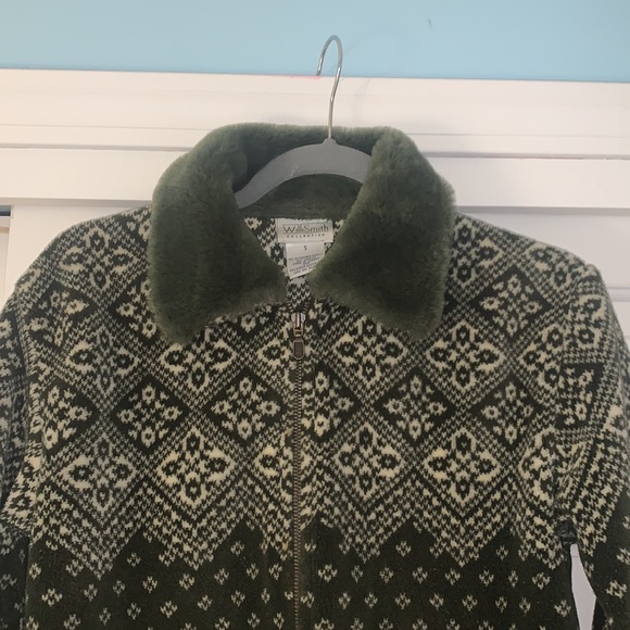 Green Jacket with Fur Accents - Picture 2 of 4